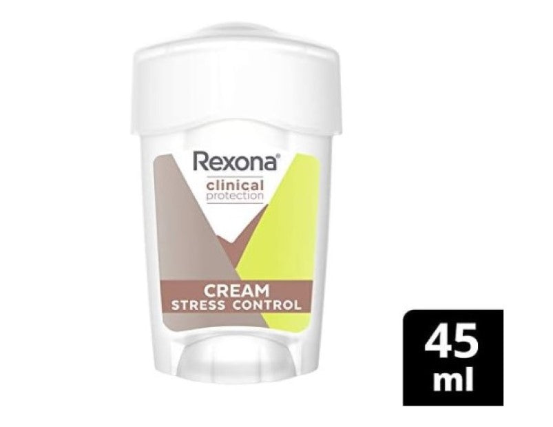 Rexona Women Clinical Antiperspirant Cream Stick Deodorant Stress Control, 45ml, 96 Hour Protection