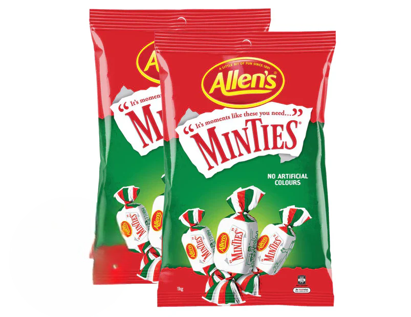 Allen's Minties 1kg - 2 Pack