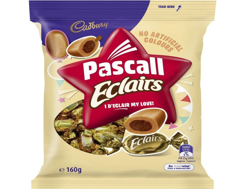 Pascall Eclairs Chocolate Lollies 160g - 2 Pack