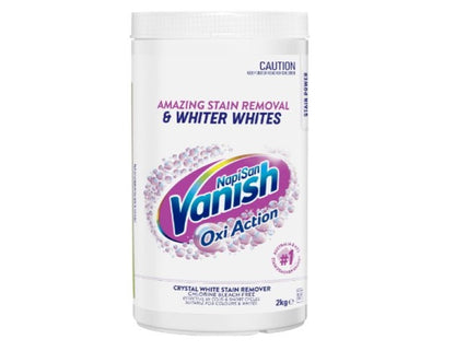 Vanish Napisan OxiAction Fabric Stain Remover Powder, Crystal White, 2kg