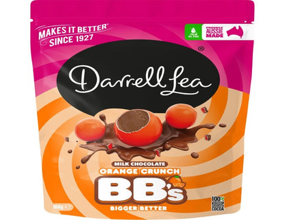 Darrell Lea Orange Crunchy Milk Chocolate Balls 168g - 2 Pack