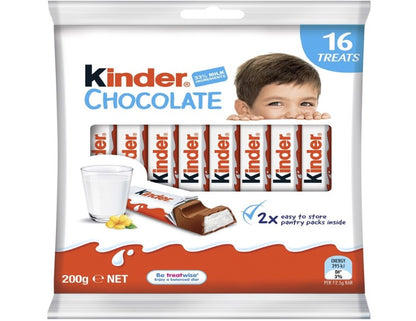 Kinder Chocolate 16 Treat Share Pack 200g - 2 Pack