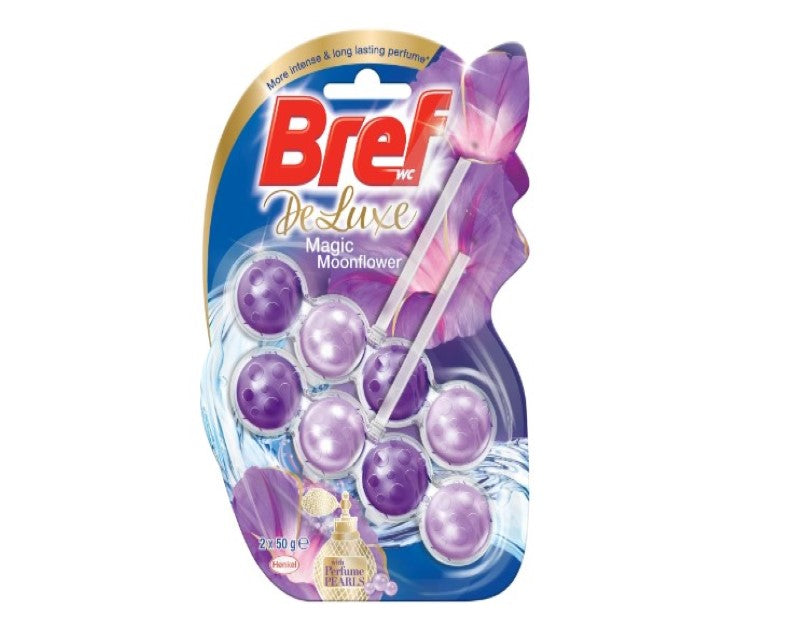 Bref Deluxe Magic Moonflower Rim Block Toilet Cleaner, 50 g (Pack of 2)