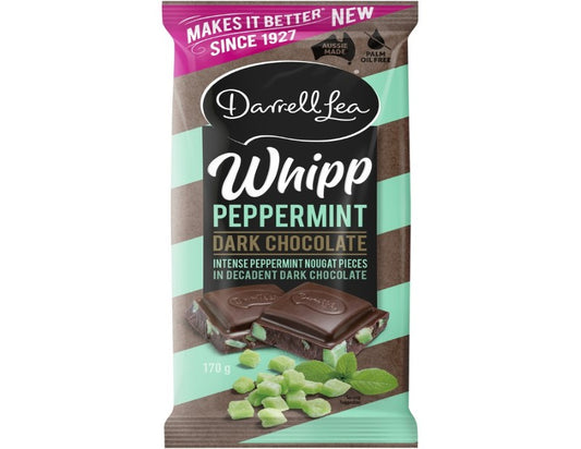 Darrell Lea Whipp Peppermint Dark Chocolate Block 170g - 2 Pack