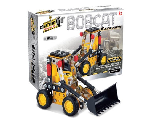 Construct IT Bobcat - 129 Piece Bobcat Construction Kit - STEM Toys for 8+ Year Olds - Build Your Own Metal Bobcat - STEM for Kids Ages 8-12