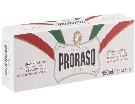 Proraso Shaving Cream In a Tube For Sensitive Skin With Green Tea and Oatmeal, 150 ml