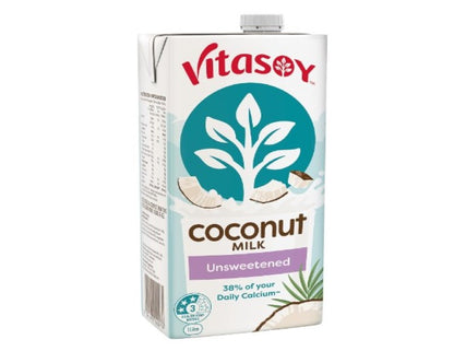 Vitasoy UHT Unsweetened Coconut Milk, 1 Litre - 12 Pack