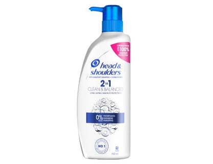 Head and Shoulders Clean and Balanced 2in1 Shampoo + Conditioner, 750 ml