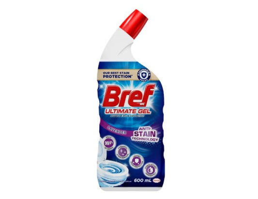 Bref Ultimate Gel Anti Stain Technology Lavender Toilet Cleaner, 600 ml