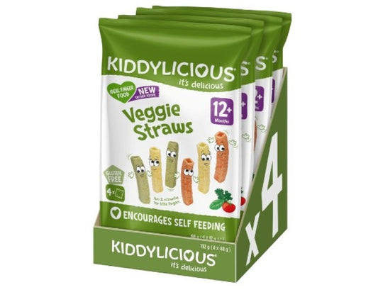 Kiddylicious Veggie Straws, 48g (Pack of 4)