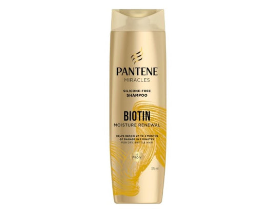 Pantene Miracles Biotin Moisture Renewal Silicone-Free Shampoo 375 ml