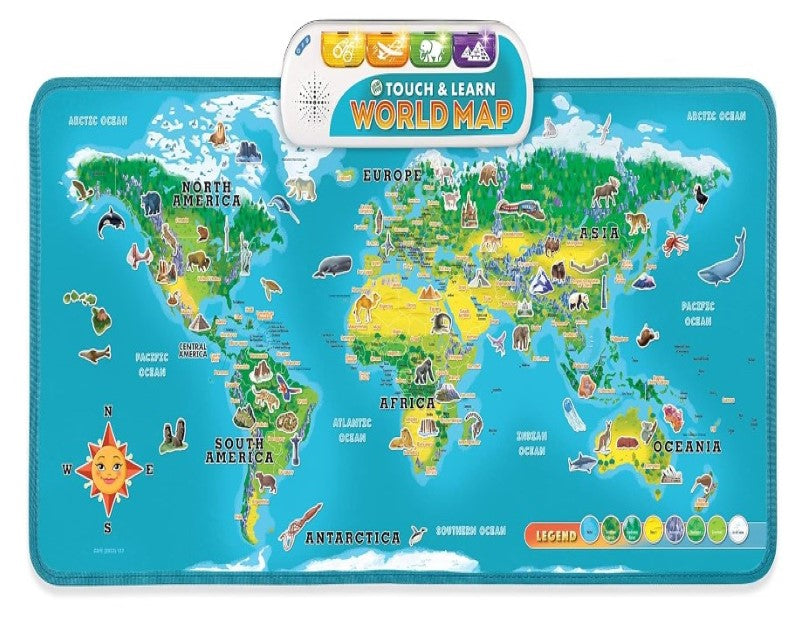 LeapFrog Touch & Learn World Map - Interactive Map, World Map