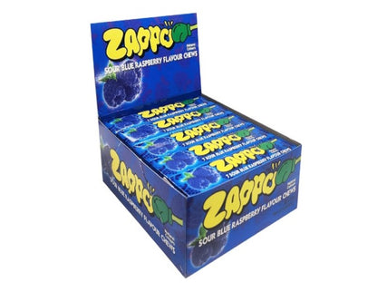 ZAPPO Sour Blue Raspberry Flavoured Chews - (Bulk Pack of 30 Sticks)