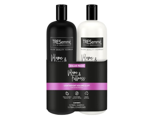 Tresemmé Volume & Fullness Shampoo and Conditioner for Fine Hair with Multi-Vitamins & Coconut Oil 2 x 750 mL