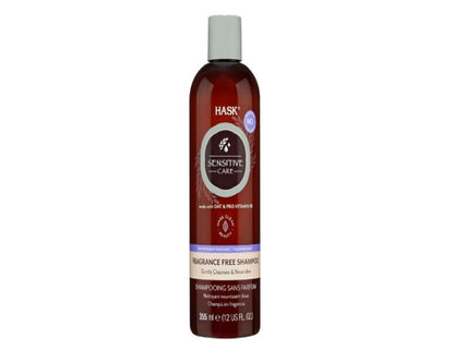 HASK Sensitive Care Shampoo for all hair types, fragrance free, vegan, colour safe, gluten-free, sulfate-free, paraben-free - 1 355mL Bottle