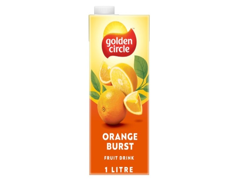 Golden Circle Orange Fruit Drink Flavoured Tetra Drink Carton No Artificial Colours, Flavours or Preservatives 1L