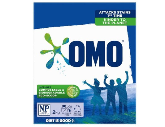 OMO Active Clean Laundry Washing Powder Front & Top Loader 2kg