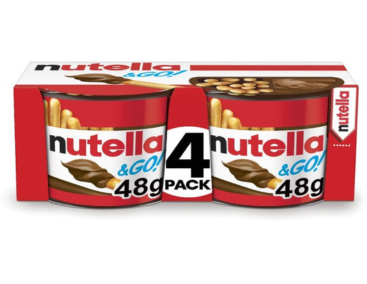 Nutella & Go Hazelnut Chocolate Spread with Breadsticks Multipack 4 Pieces 48g