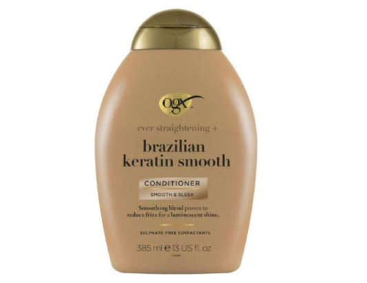 Ogx Ever Straightening + Smoothing and Shine Brazilian Keratin Therapy Conditioner For Frizzy Hair 385mL