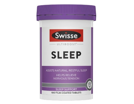 Swisse Ultiboost Sleep with Magnesium and Valerian - Helps Relieve Nervous Tension & Assists Natural, Restful Sleep - 100 Tablets