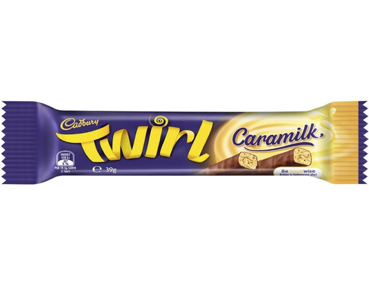 Cadbury Twirl Caramilk Chocolate Bar 39g - 3 Pack