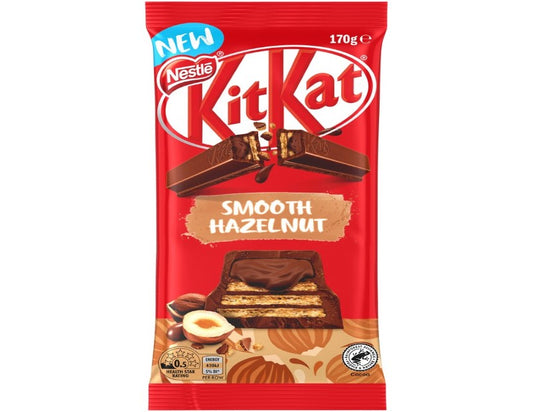 Nestle Kit Kat Smooth Hazelnut Praline Filled Chocolate Block 170g - 2 Pack