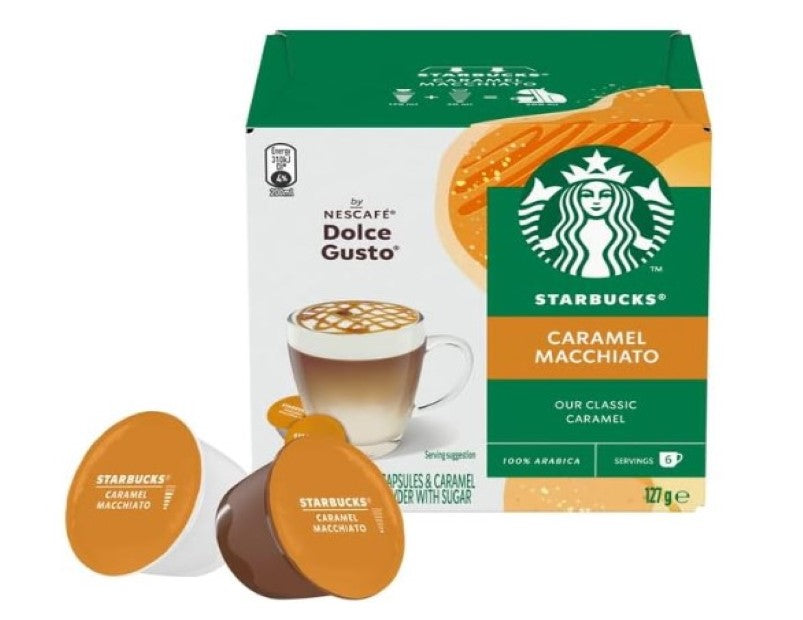 Starbucks Nescafe Dolce Gusto Blonde Caramel Macchiato 12 Coffee Pods - 3 Pack