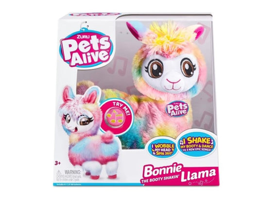 Zuru Pets Alive Rainbow Bonnie the Booty Shakin Llama Battery-Powered Dancing Robotic Toy