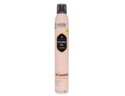 HASK Coconut Nourishing Dry Shampoo for all hair types, colour safe, gluten-free, sulfate-free, paraben-free - 1 168mL Can