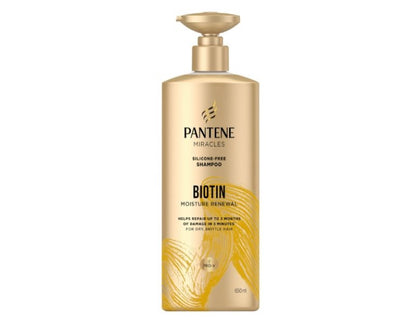 Pantene Miracles Biotin Moisture Renewal Silicone-Free Shampoo 650 ml