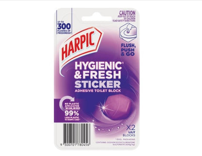 Harpic Hygienic & Fresh Sticker Lily Toilet Block (Pack of 2)