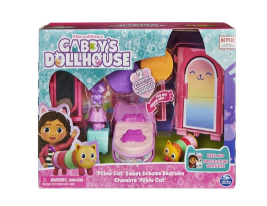 DreamWorks Gabby's Dollhouse 'Pillow Cat' Sweet Dreams Bedroom Playset