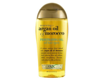 Ogx Renewing + Hydrating & Shine Argan Oil of Morocco Penetrating Hair Oil For Dry & Heat Styled Hair 100mL|Moisturize,revive & create softness &strength