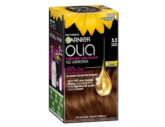 Garnier, Permanent Hair Colour, Ammonia Free and Nourishing, Olia, 5.3 Golden Brown