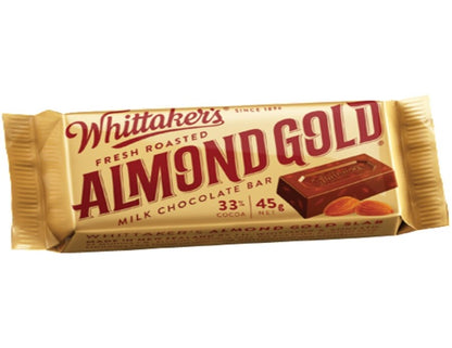 Whittaker's Almond Gold Milk Chocolate Bar 45g - 3 Pack