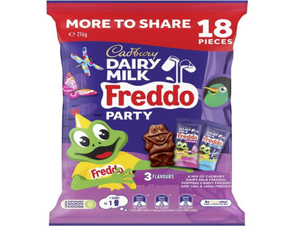 Cadbury Dairy Milk Freddo Party Chocolate Share Pack 18 Pieces 216g - 2 Pack