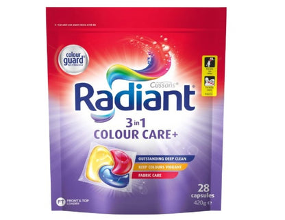 Radiant Colour Care 3-In-1 Laundry Detergent 28 Capsules, 420 g (Pack of 1)