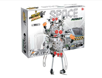 Construct IT Space Robot - 144 Piece Robot Construction Kit- Build Your Own Metal Space Robot