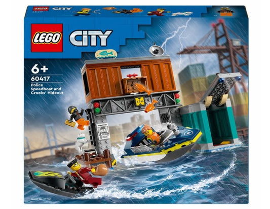 LEGO City Police Speedboat and Crooks' Hideout 60417