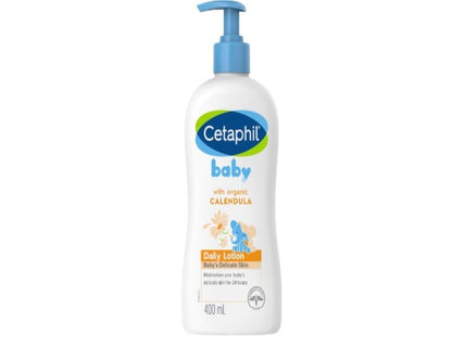 CETAPHIL Baby Calendula Daily Body Lotion 400ml, 24 Hour Hydration, , Suitable for Newborn & Infant, Dermatologist Tested