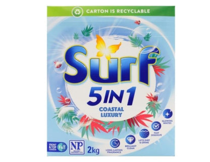 Surf Front And Top Loader Laundry Powder Coastal Luxury, 2kg