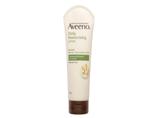 Aveeno Daily Moisturising Non-Greasy Fragrance Free Body Lotion 48-Hour Hydration Soothe Normal Dry Sensitive Skin 225mL