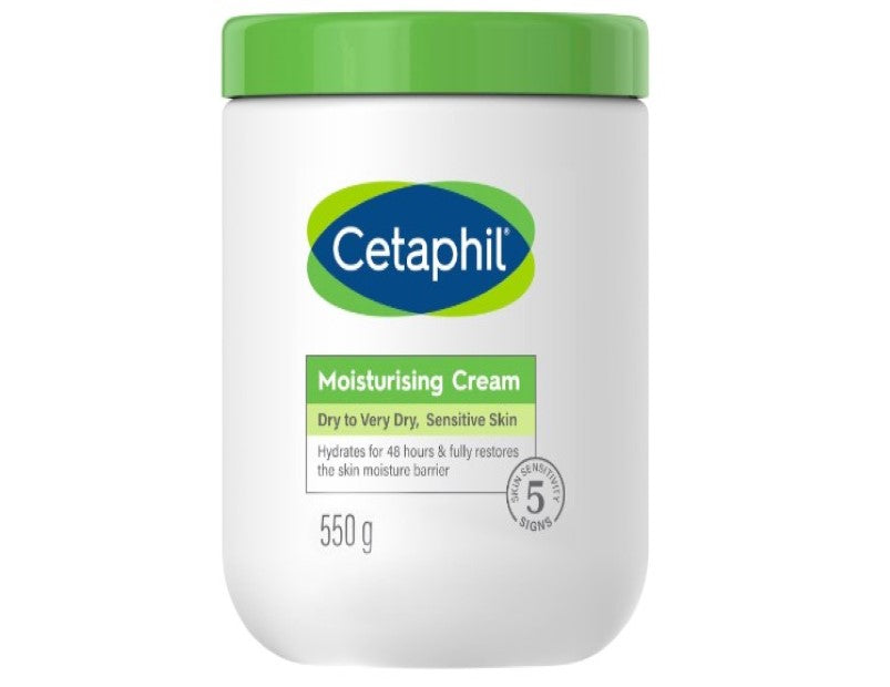 CETAPHIL Moisturising Cream 550g, Hydrating Moisturiser For Dry To Very Dry, Sensitive Skin, Dermatologist Tested