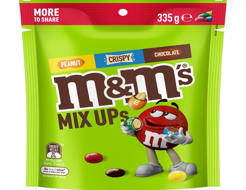 M&M's Mix Ups Milk Chocolate Snack & Share Bag 335g - 2 Pack