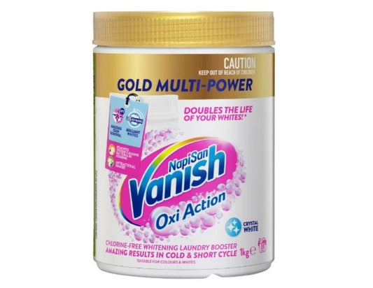 Vanish Napisan Gold Multi Power Crystal White Stain Remover & Laundry Booster Powder 1kg