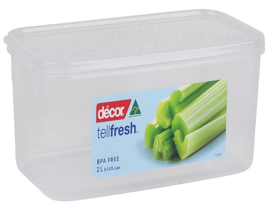 Decor Tellfresh Oblong Food Storer, 2 Litre Capacity, 254 mm