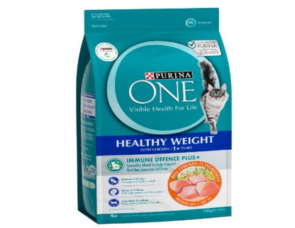 PURINA ONE Adult Dry Cat Food Healthy Weight Chicken 1.4kg