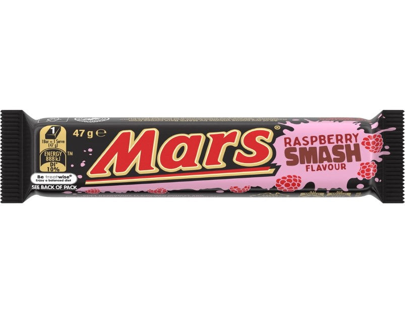 MARS Raspberry Smash Flavour Chocolate Bar 47g - 3 Pack