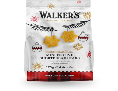 Walker's Mini Shortbread Festive Stars 125g - 3 Pack