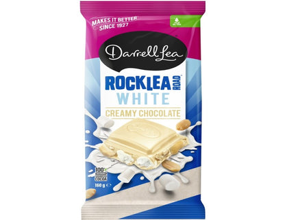 Darrell Lea Rocklea Road White Creamy Chocolate Block 160g - 2 Pack